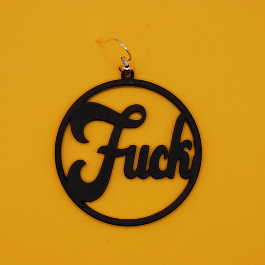 Fuck Cursive Earring