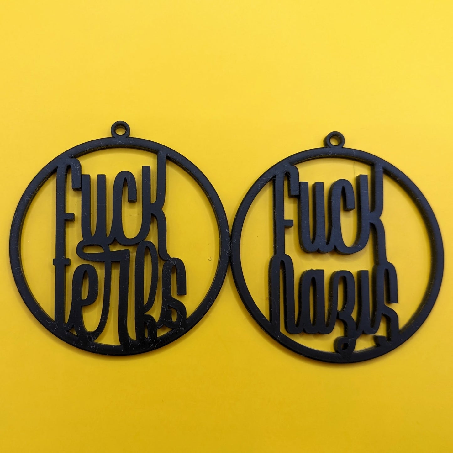 Fuck Terfs Fuck Nazis Earring Pair