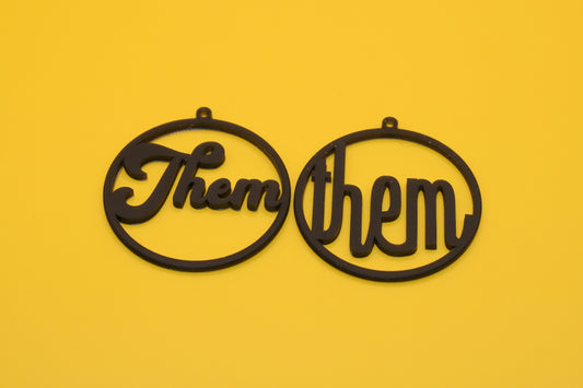 Them Pronoun Earrings